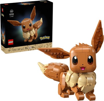 LEGO Pokémon Eevee - Collectible Building Set for Adults, Ages 18+ - Posable Pokémon Figure for Display - 72151