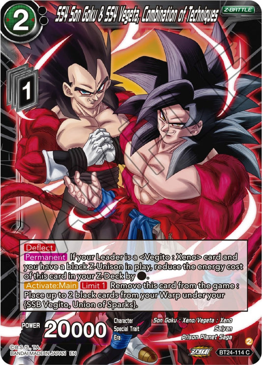 SS4 Son Goku & SS4 Vegeta, Combination of Techniques (BT24-114) [Beyond Generations]