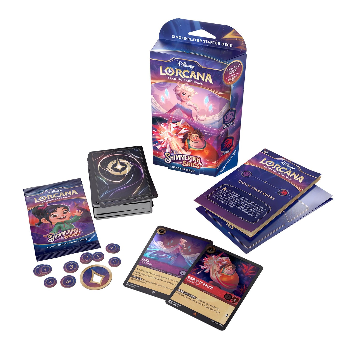 Disney Lorcana Shimmering Skies - Starter Deck (Amethyst & Ruby)