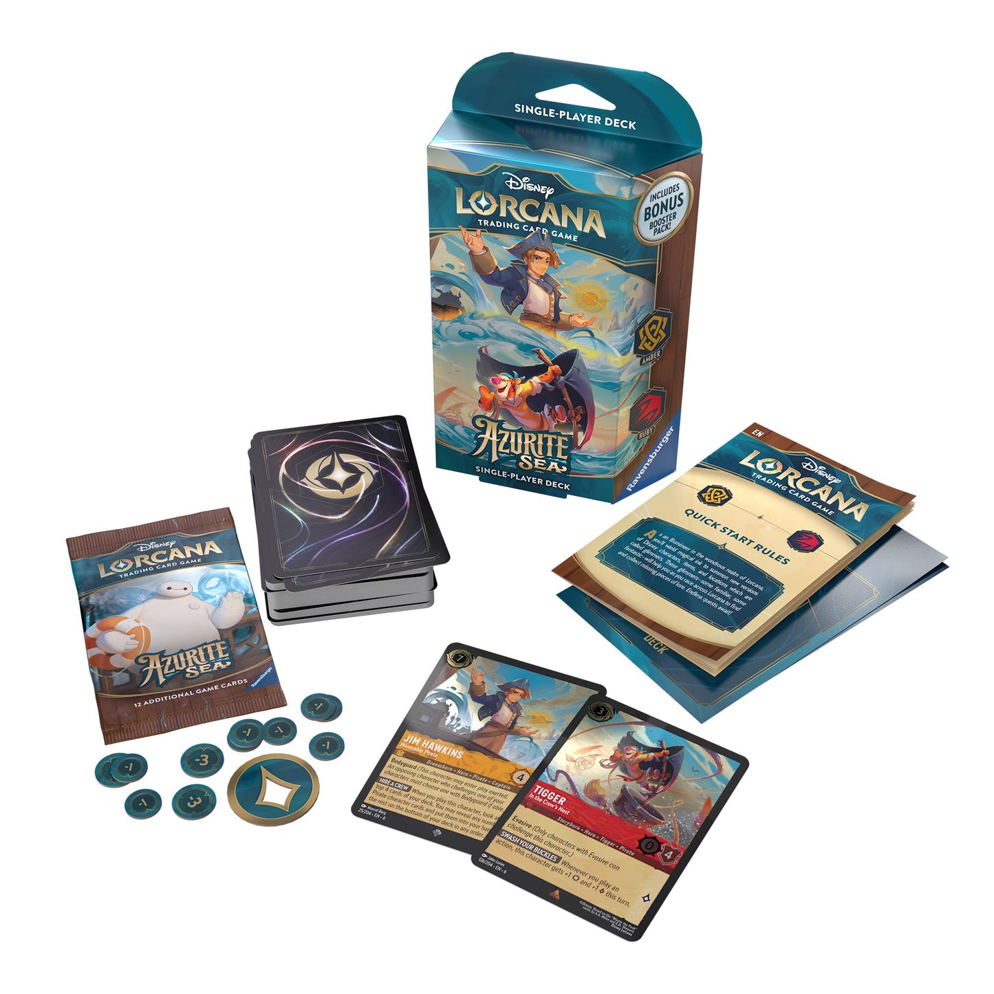 Disney Lorcana Azurite Sea - Starter Deck (Amber & Ruby)