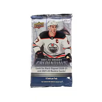 2021/22 Upper Deck Credentials Hockey Hobby Pack
