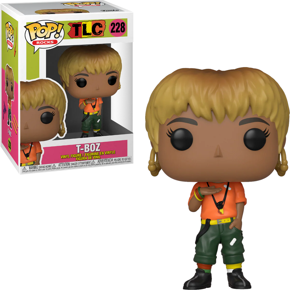 #228 T-Boz in Orange Shirt