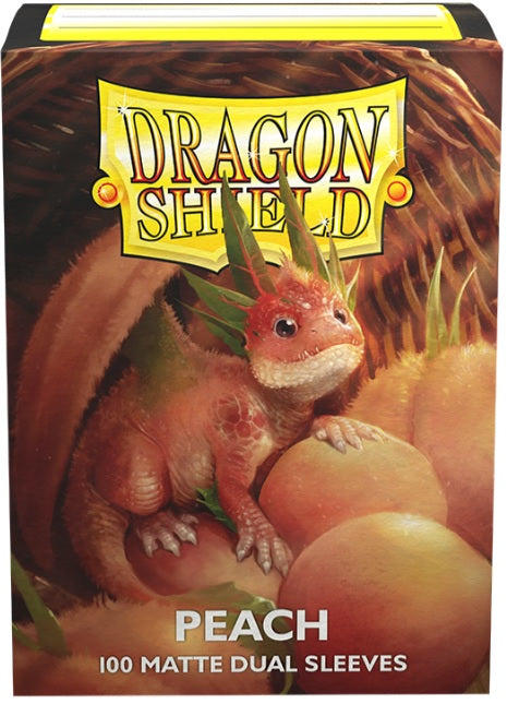 DRAGON SHIELD SLEEVES PEACH 100CT
