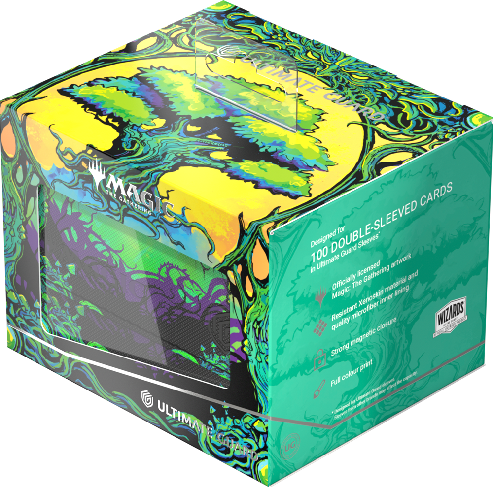 UG DECK CASE SIDEWINDER 100+ XENOSKIN MTG MANA TOKEN - FOREST