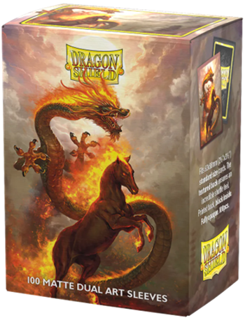DRAGON SHIELD SLEEVES DUAL MATTE FIRE HORSE