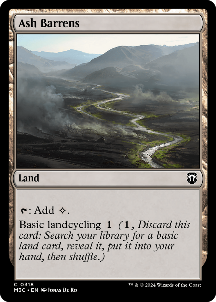 Ash Barrens (Ripple Foil) [Modern Horizons 3 Commander]