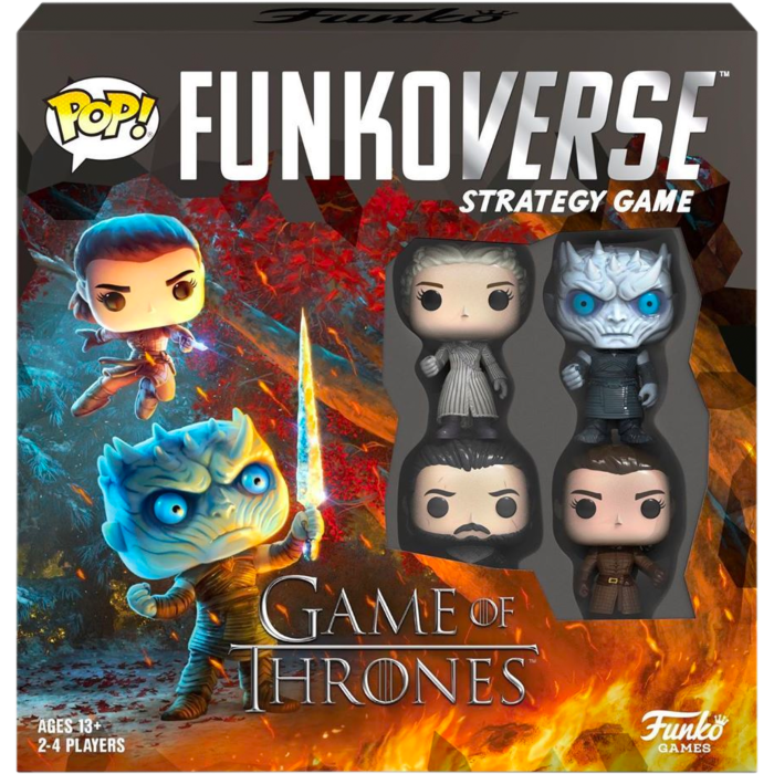 Game of Thrones - Daenerys, Night King, Jon Snow & Arya Stark Pop! Funkoverse Strategy Board Game
