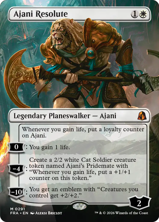 Ajani Resolute (Borderless) [Reality Fracture]
