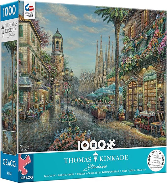 Thomas Kinkade – Café espagnol – Puzzle de 1000 pièces