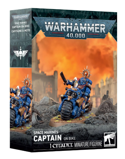 Warhammer 40k - Space Marines - Captain on  Bike