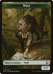 Wolf // Angel Double-Sided Token [Dungeons & Dragons: Adventures in the Forgotten Realms Tokens]