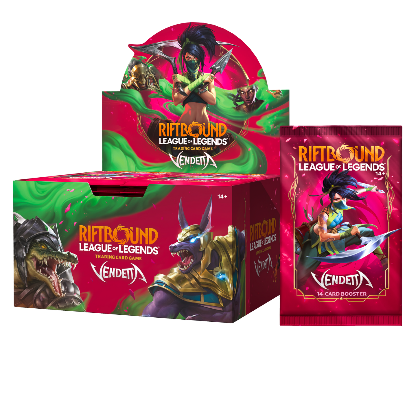RIFTBOUND LEAGUE OF LEGENDS TCG VENDETTA BOOSTER DISPLAY