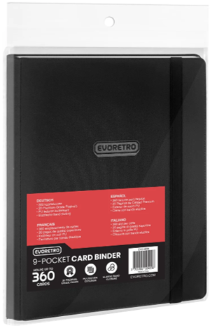 ER 9PKT CARD BINDER WITH ELASTIC BLACK