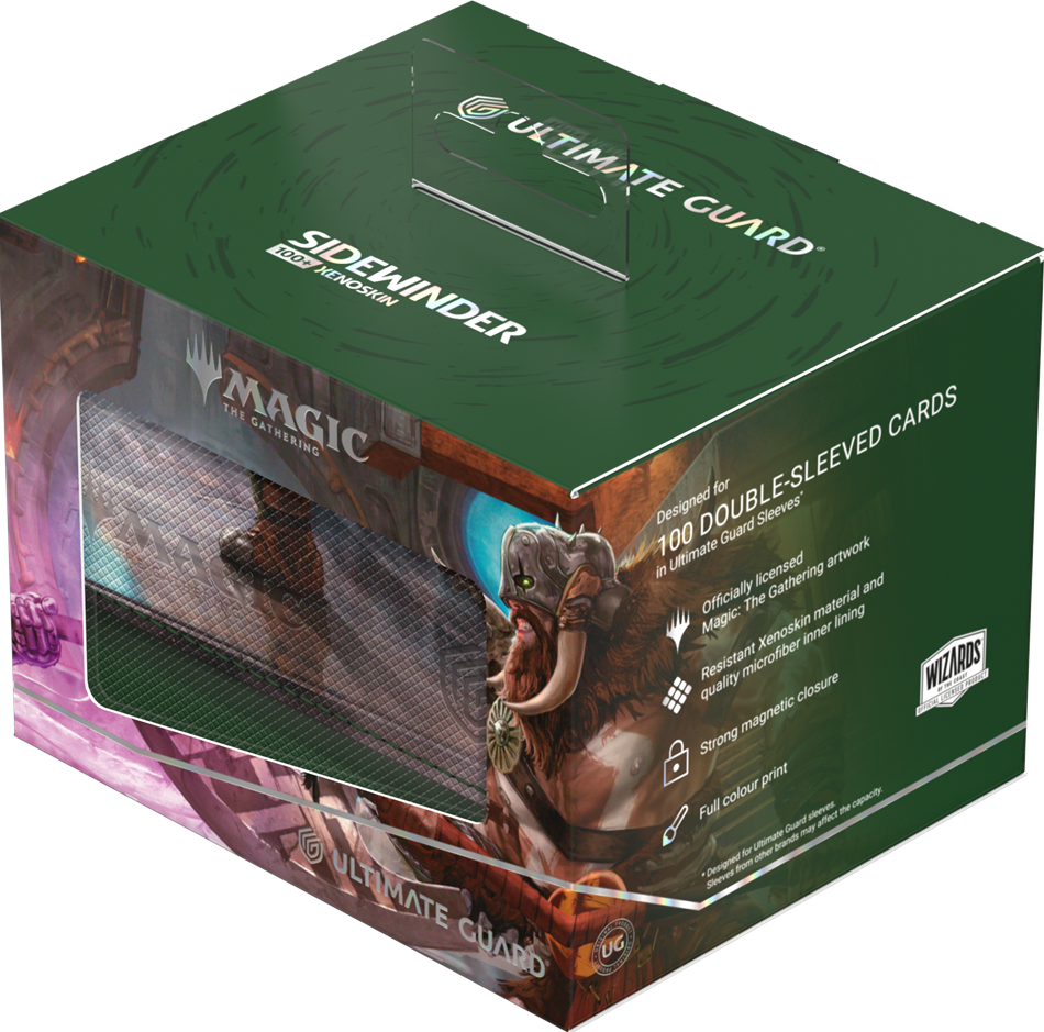UG DECK CASE SIDEWINDER 100+ XENOSKIN MTG REALITY FRACTURE - GREEN RARE