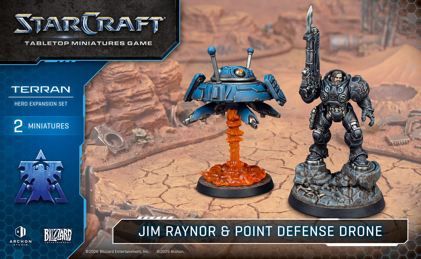 STARCRAFT TERRAN JIM RAYNOR AND POINT DEFENSE DRONE