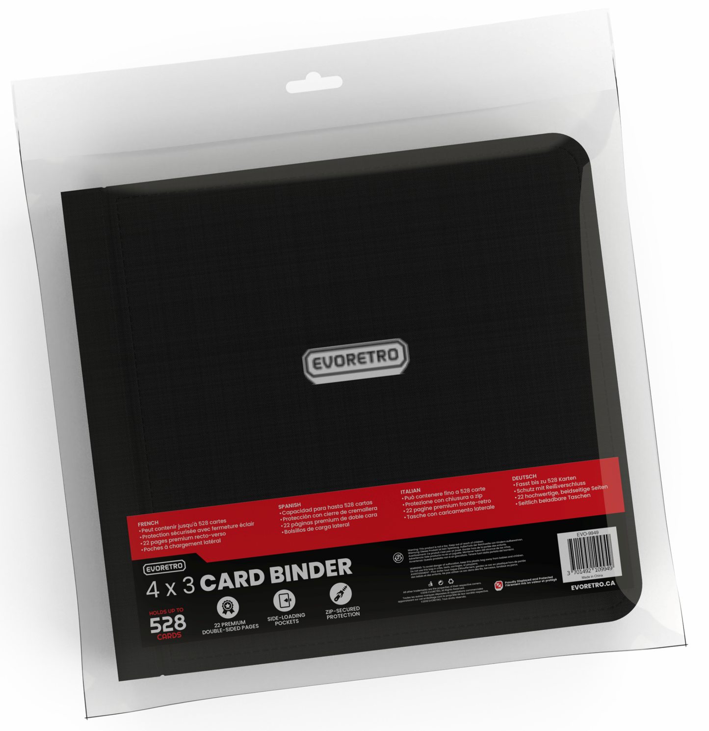 ER 4X3 BINDER WITH ZIPPER BLACK (20)