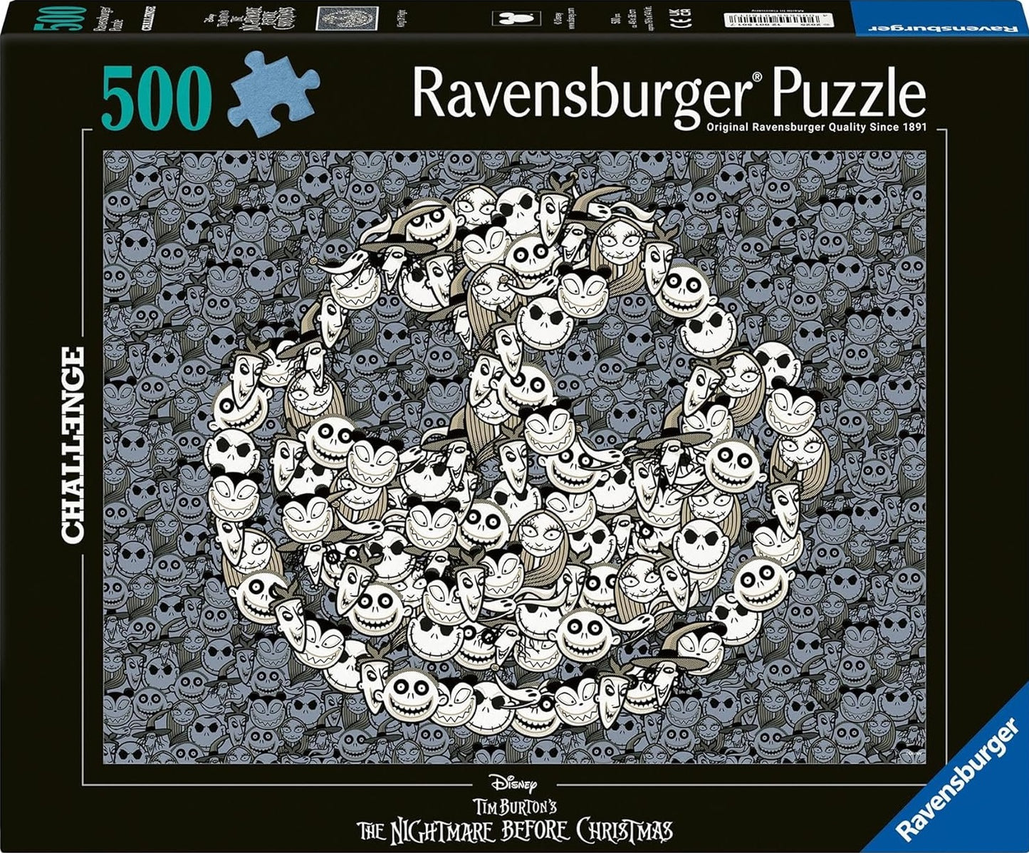 THE NIGHTMARE BEFORE CHRISTMAS 500 PIECE CHALLENGE