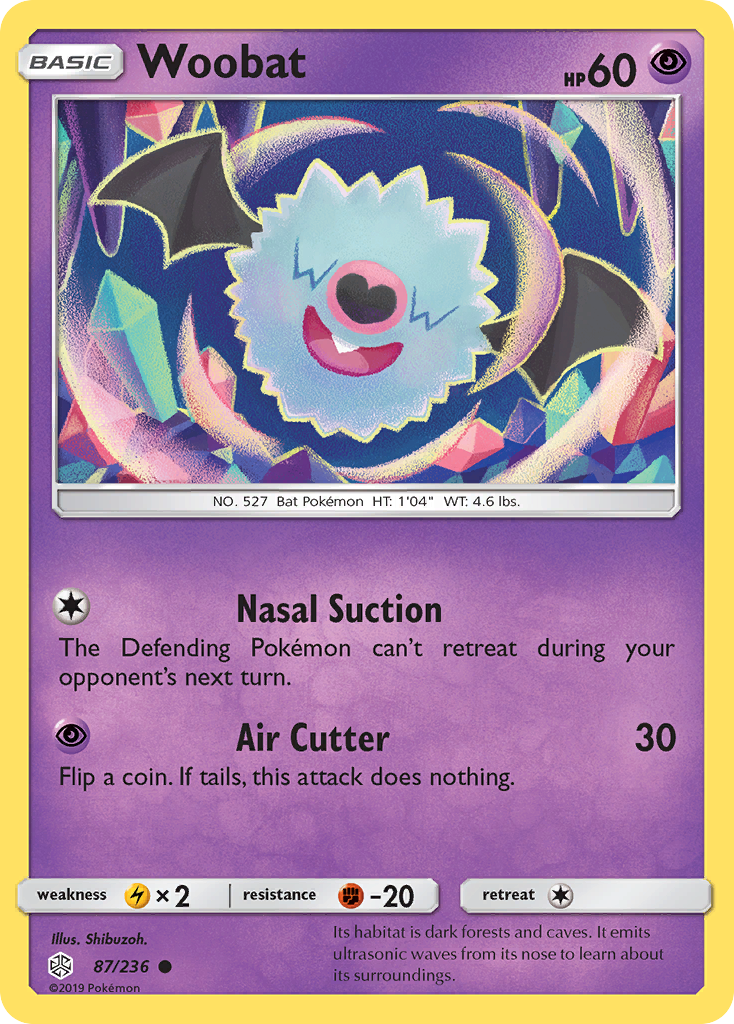 Woobat (87/236) [Sun & Moon: Cosmic Eclipse]