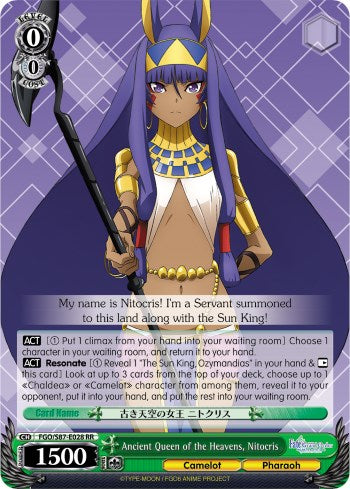 Ancient Queen of the Heavens, Nitocris (FGO/S87-E028 RR) [Fate/Grand Order THE MOVIE Divine Realm of the Round Table: Camelot]