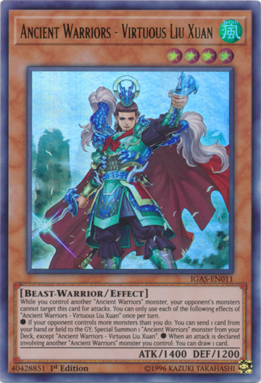 Ancient Warriors - Virtuous Liu Xuan [IGAS-EN011] Ultra Rare