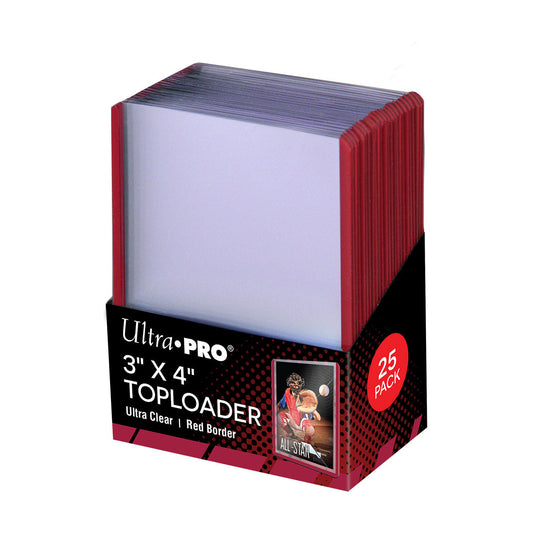 Ultra PRO: Toploader - 3" x 4" (25ct - Red Border)