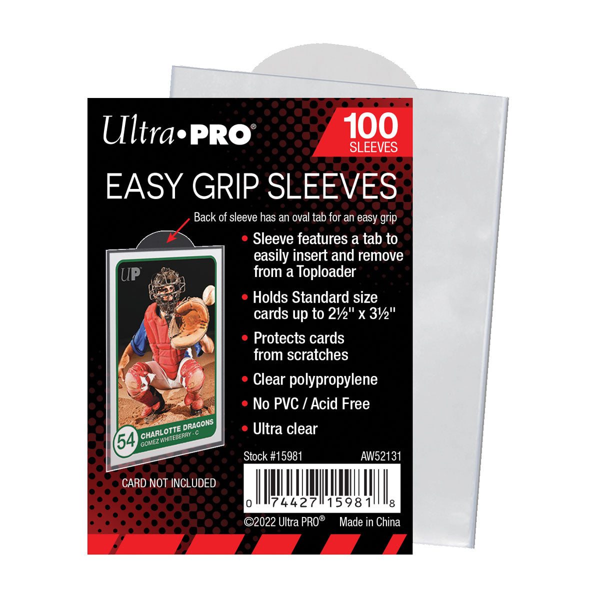 Ultra PRO: 100ct Easy Grip Sleeves (2.5