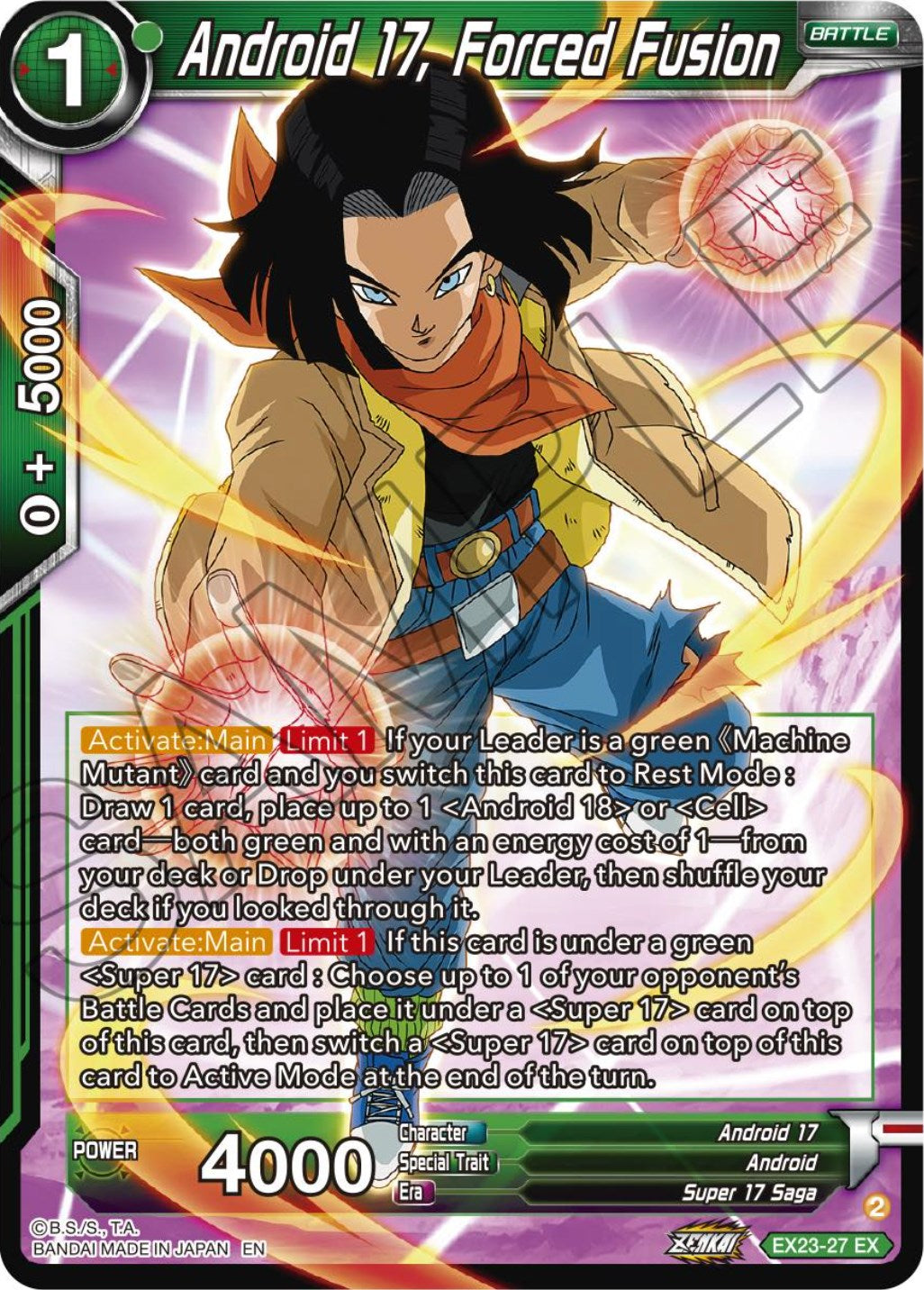 Android 17, Forced Fusion (EX23-27) [Ultimate Deck 2023]