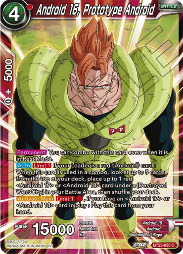 Android 16, Prototype Android (BT23-030) [Perfect Combination]