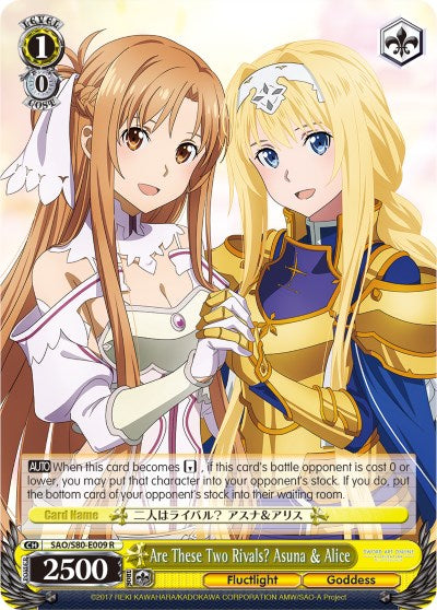 Are These Two Rivals? Asuna & Alice (SAO/S80-E009 R) [Sword Art Online -Alicization- Vol.2]