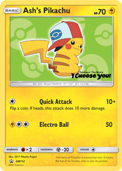 Ash's Pikachu (SM112) [Sun & Moon: Black Star Promos]