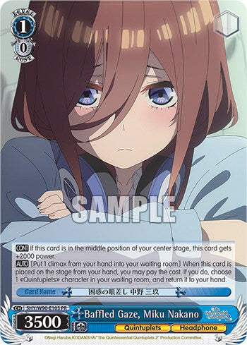 Baffled Gaze, Miku Nakano (5HY/W90-E103 PR) [The Quintessential Quintuplets 2]