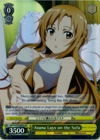 Asuna Lays on the Sofa (SAO/S20-E003S SR) [Sword Art Online]