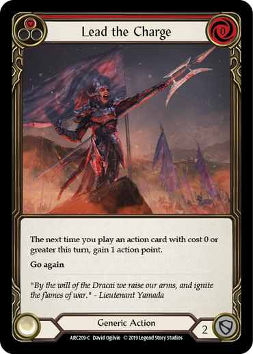 Lead the Charge (Red) [ARC209-C] (Arcane Rising)  1st Edition Rainbow Foil