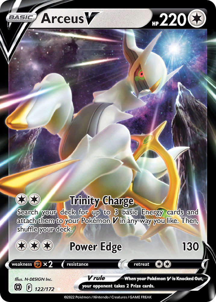 Arceus V (122/172) (Metal Card) [Sword & Shield: Brilliant Stars]