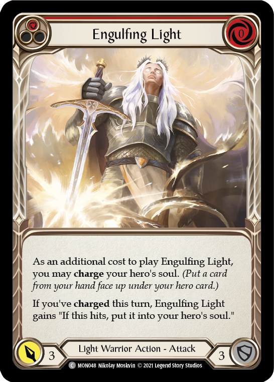 Engulfing Light (Red) [MON048-RF] (Monarch)  1st Edition Rainbow Foil