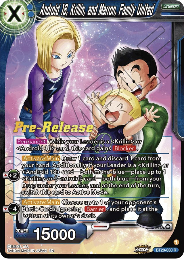 Android 18, Krillin, and Maron, Family United (BT20-030) [Power Absorbed Prerelease Promos]