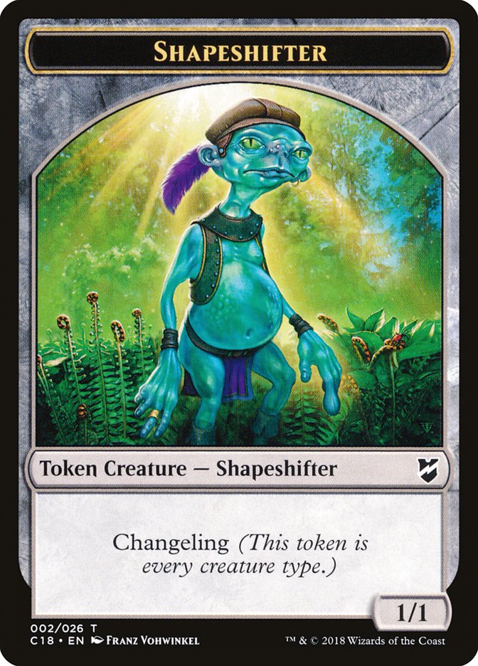 Zombie // Shapeshifter Double-sided Token [Commander 2018 Tokens]