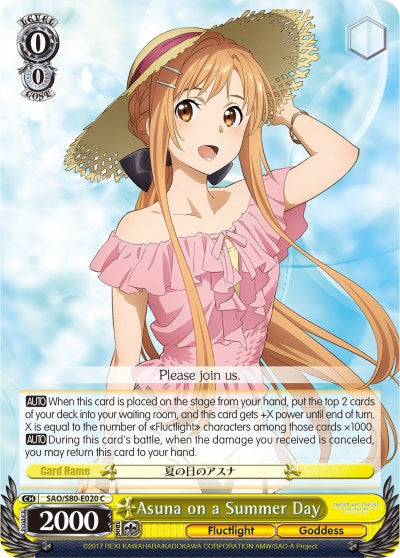 Asuna on a Summer Day (SAO/S80-E020 C) [Sword Art Online -Alicization- Vol.2]