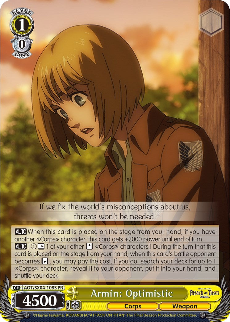 Armin: Optimistic (Foil) [Attack On Titan: Final Season]