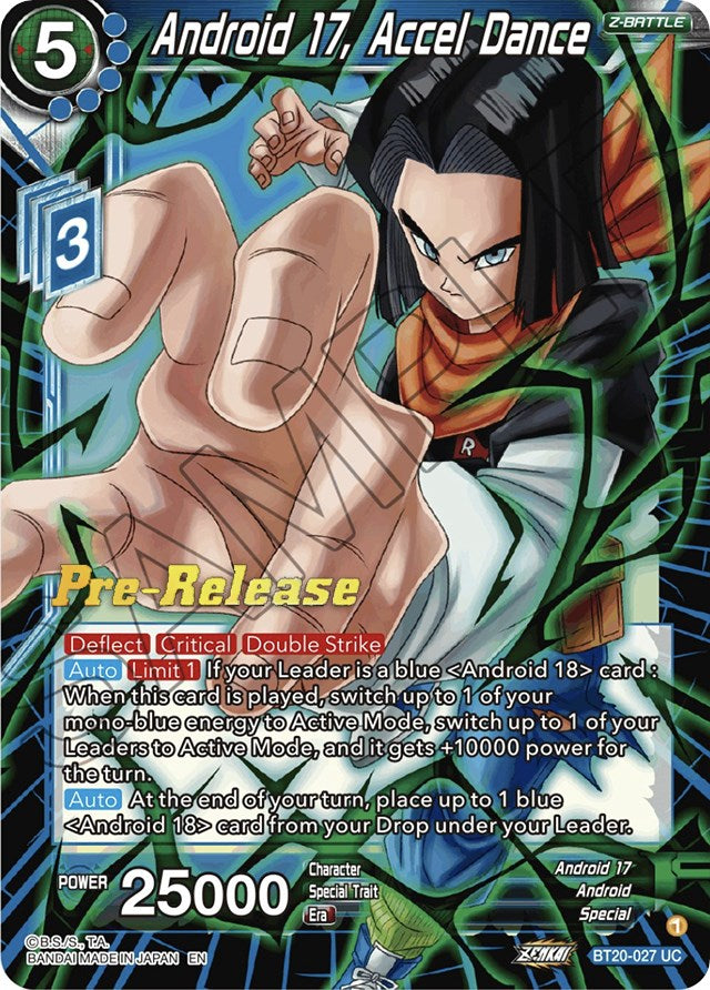 Android 17, Accel Dance (BT20-027) [Power Absorbed Prerelease Promos]