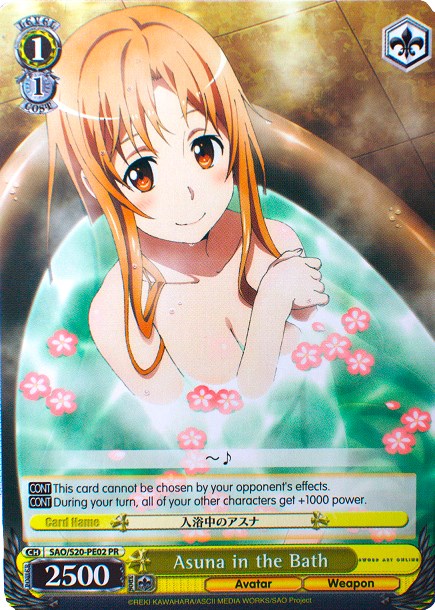 Asuna in the Bath (SAO/S20-PE02 PR) (Promo) [Sword Art Online]